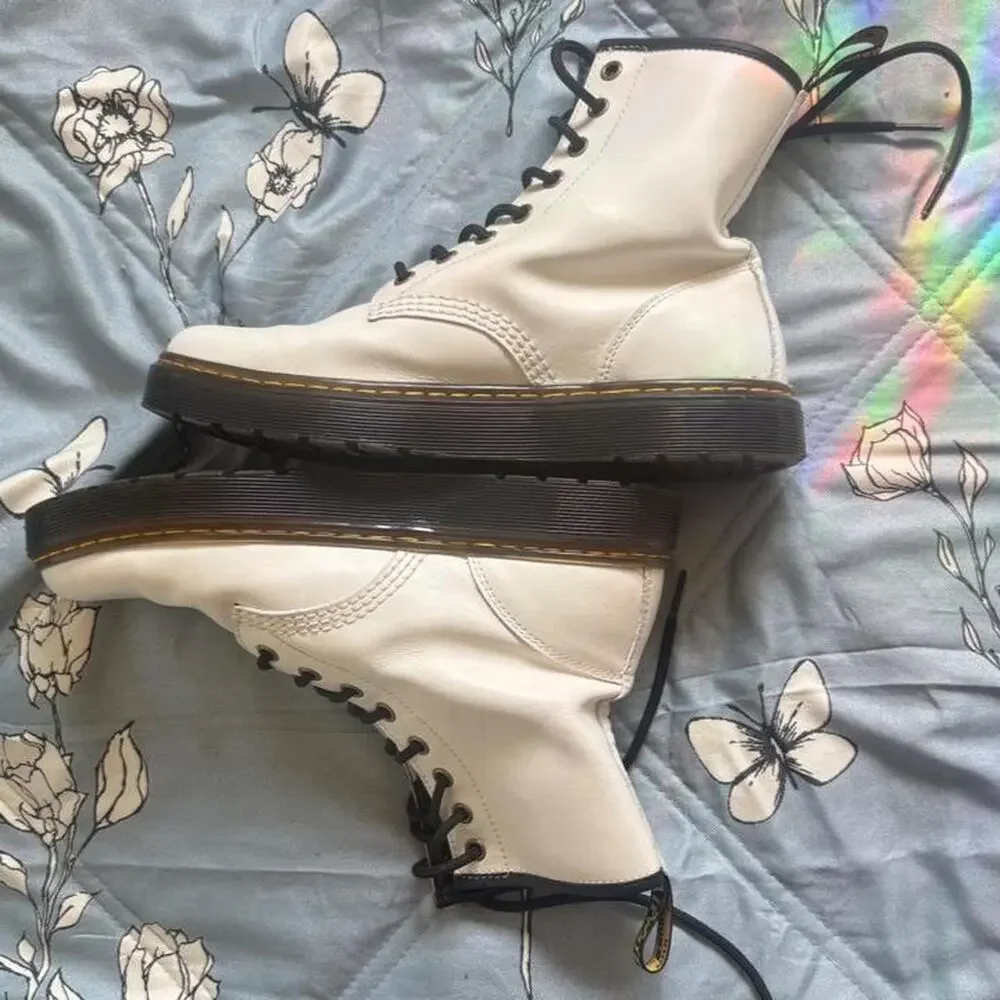 White dr martens boots drmartens